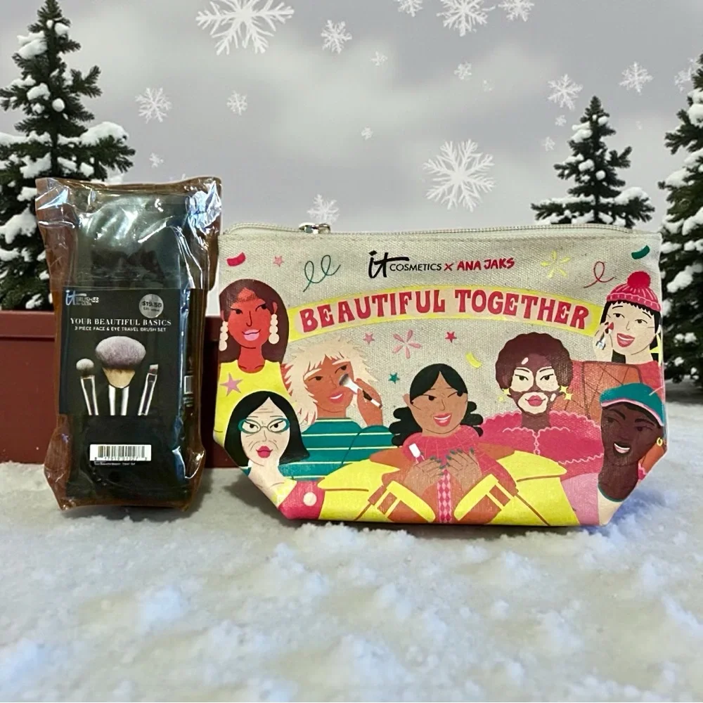 IT Cosmetics “Beautiful Together” Limited Edition Makeup Bag & Travel Brush Set